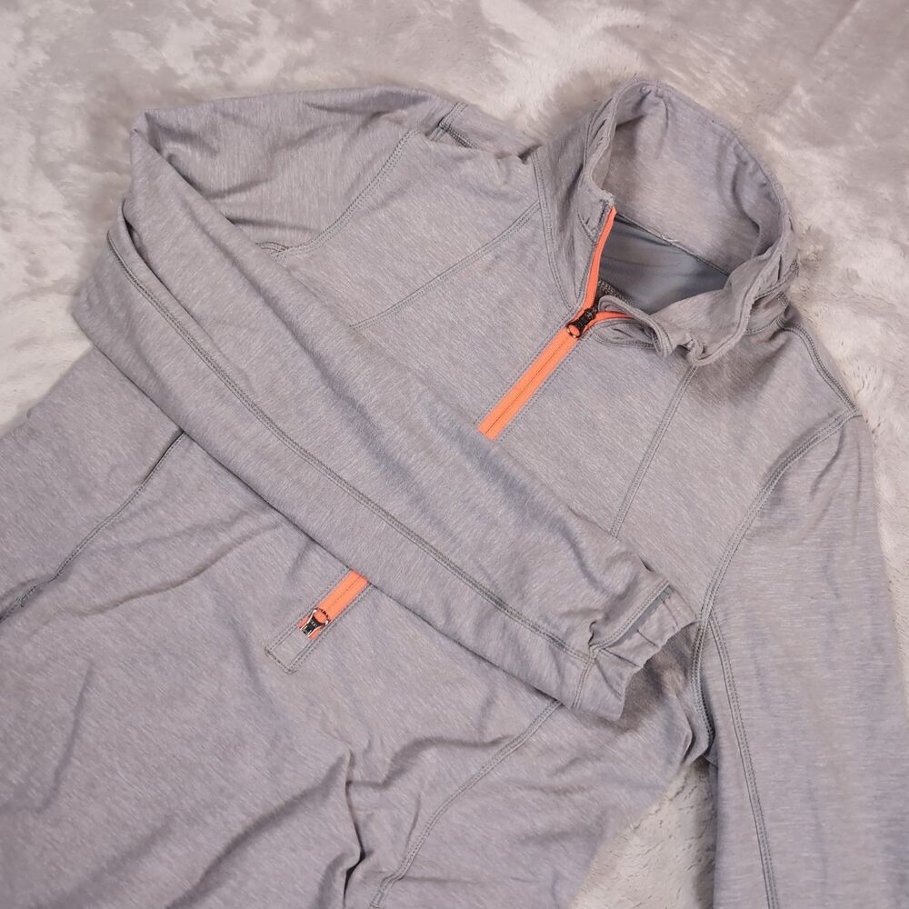 Lululemon Forthright 1/2 Zip Womens 6 Gray Running Athletic Pullover Gym Stretch